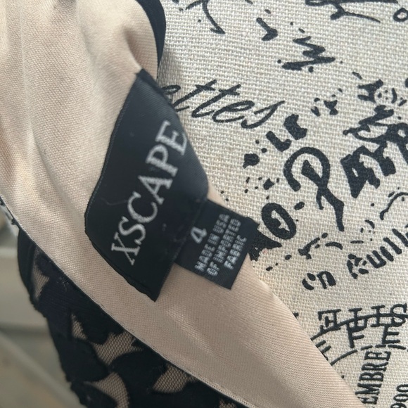 Xscape Formal Black Dress! Size 4 - Picture 7 of 10